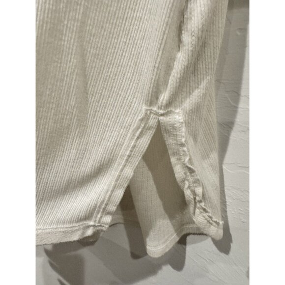 Free People Lola Long Sleeve Knit Lace Shirt Lace Womens Size XS Oversized Ivory - Picture 9 of 14